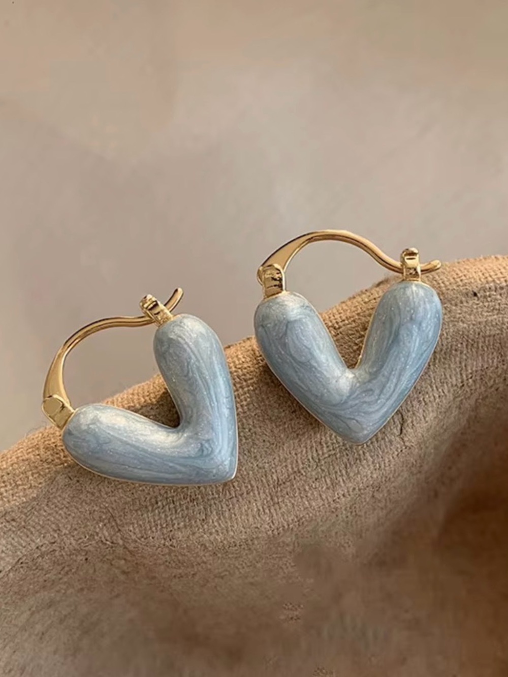 Heart Hoop Earrings - Picture 3 of 3